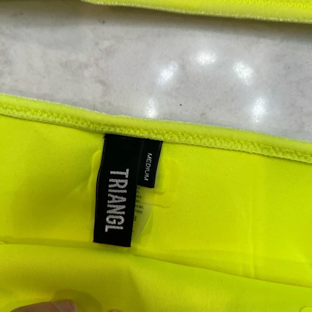 triangl swimwear Neon Yellow Bandeau Bikini Set